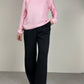 Maglione in pura lana merino extrafine color rosa