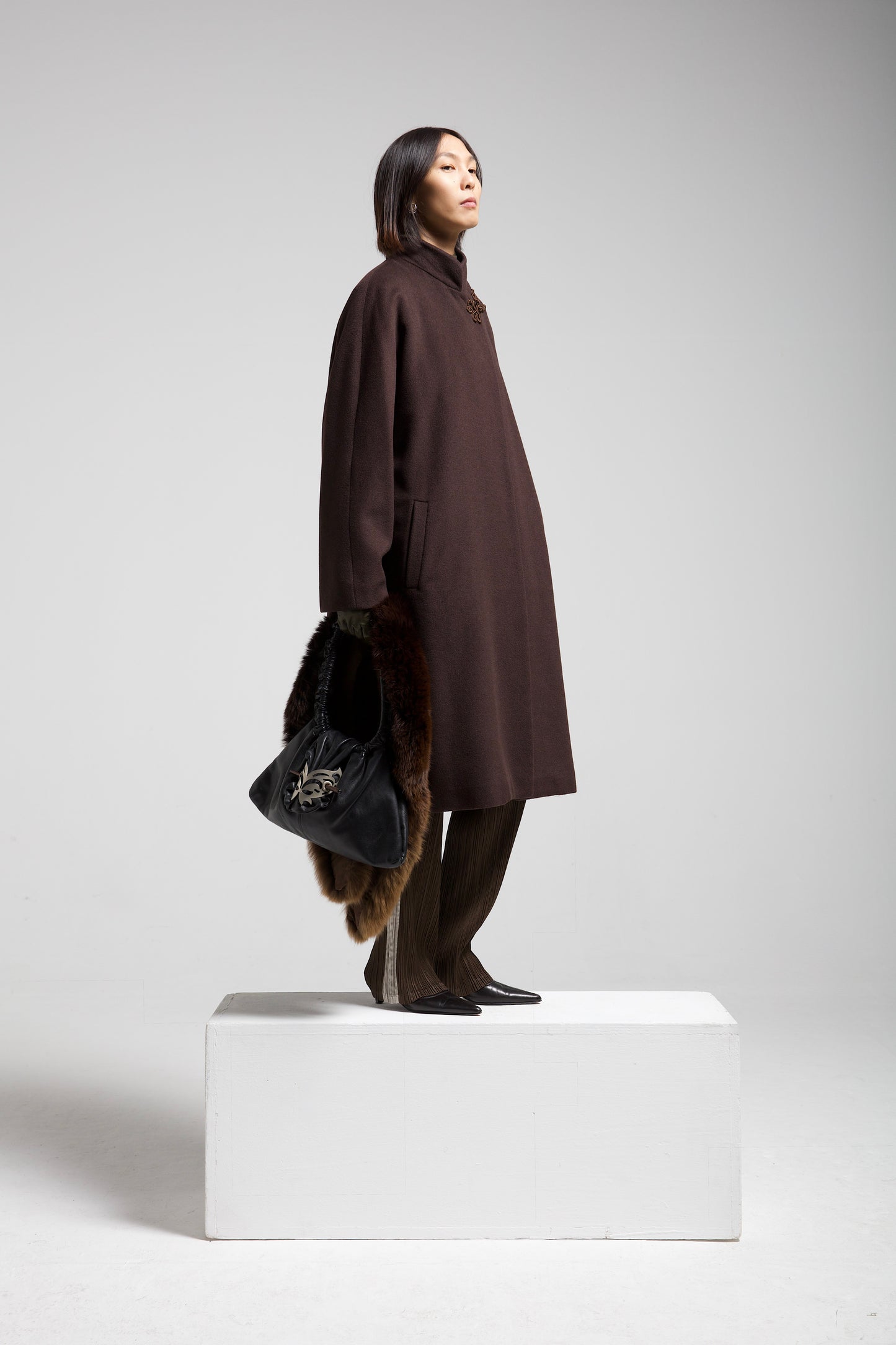 Cappotto vintage in lana, angora e cashmere