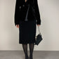 Armani Collezioni blazer in velluto nero con inserto in raso