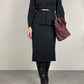 Made in Italy black skirt suit