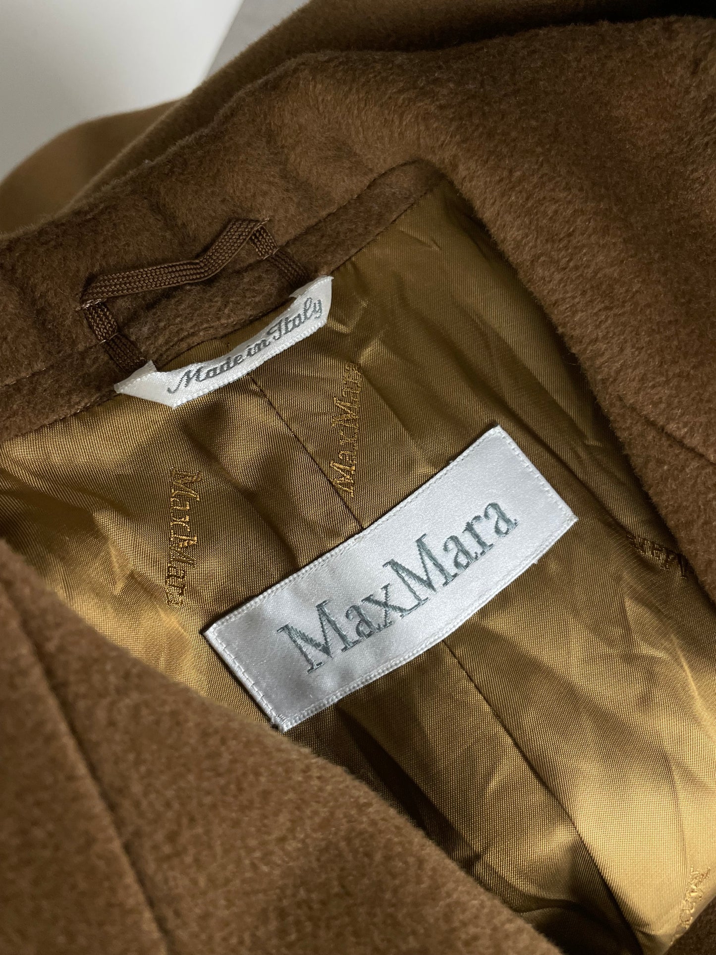 Max Mara 101801 tobacco coat