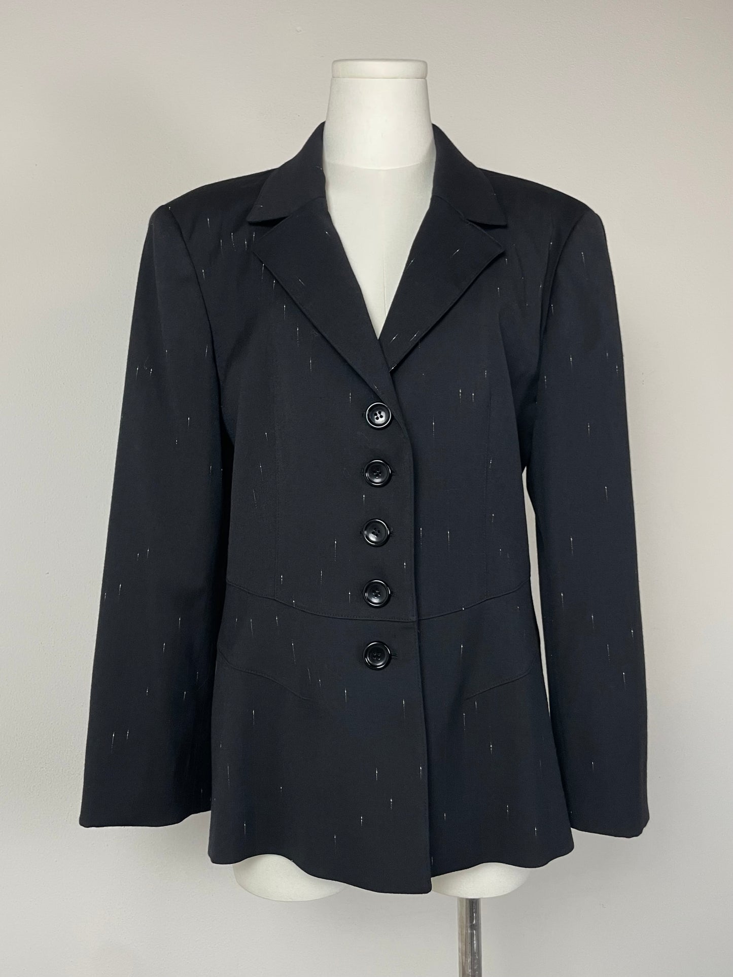 Blazer vintage in misto lana gessato
