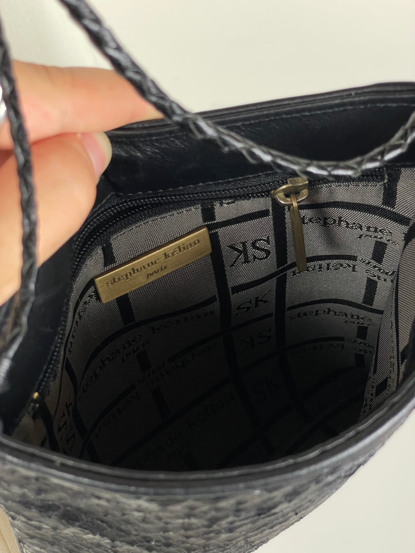 Borsa a spalla in pelle di pitone