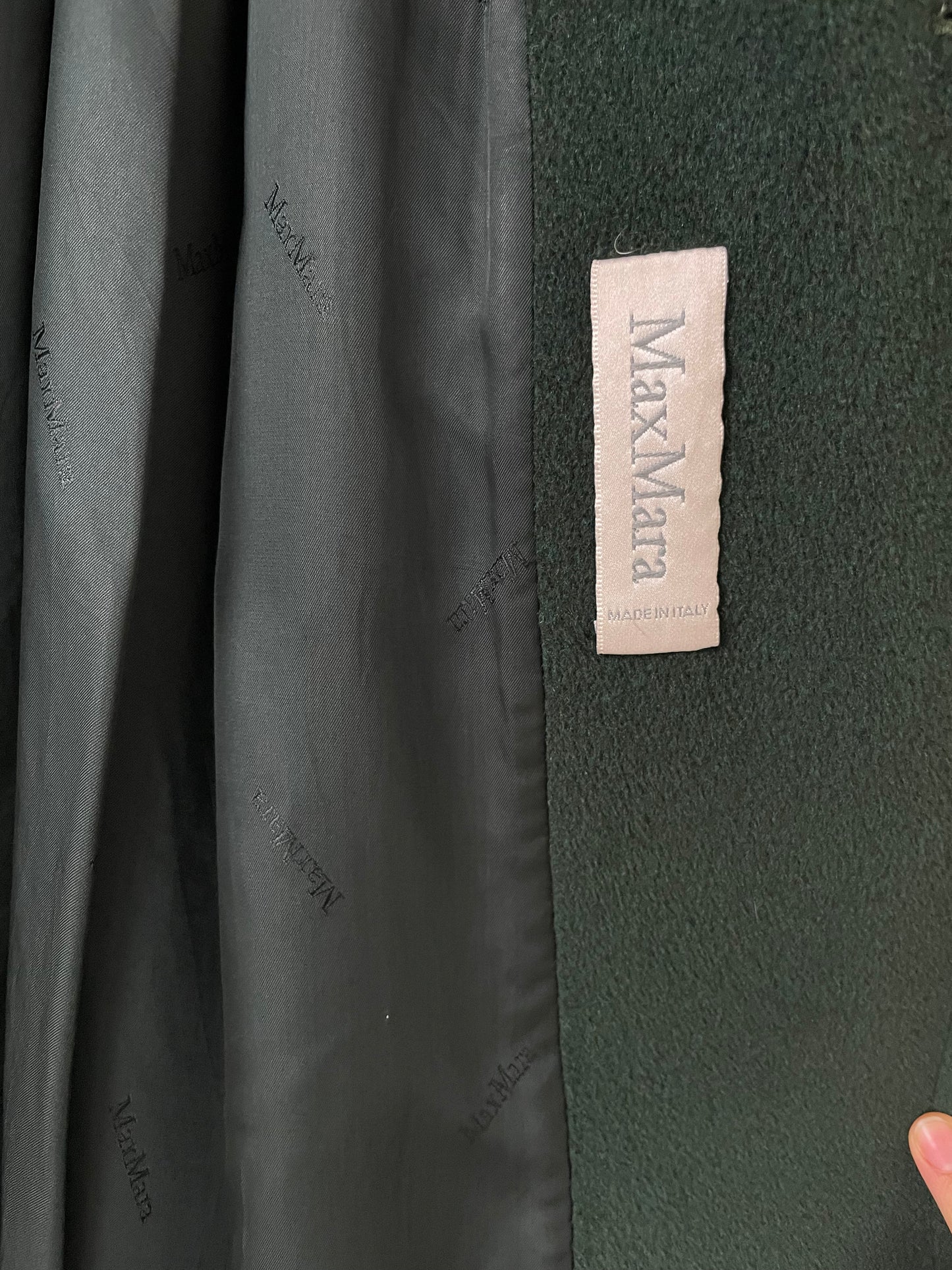 Max Mara green oversize coat