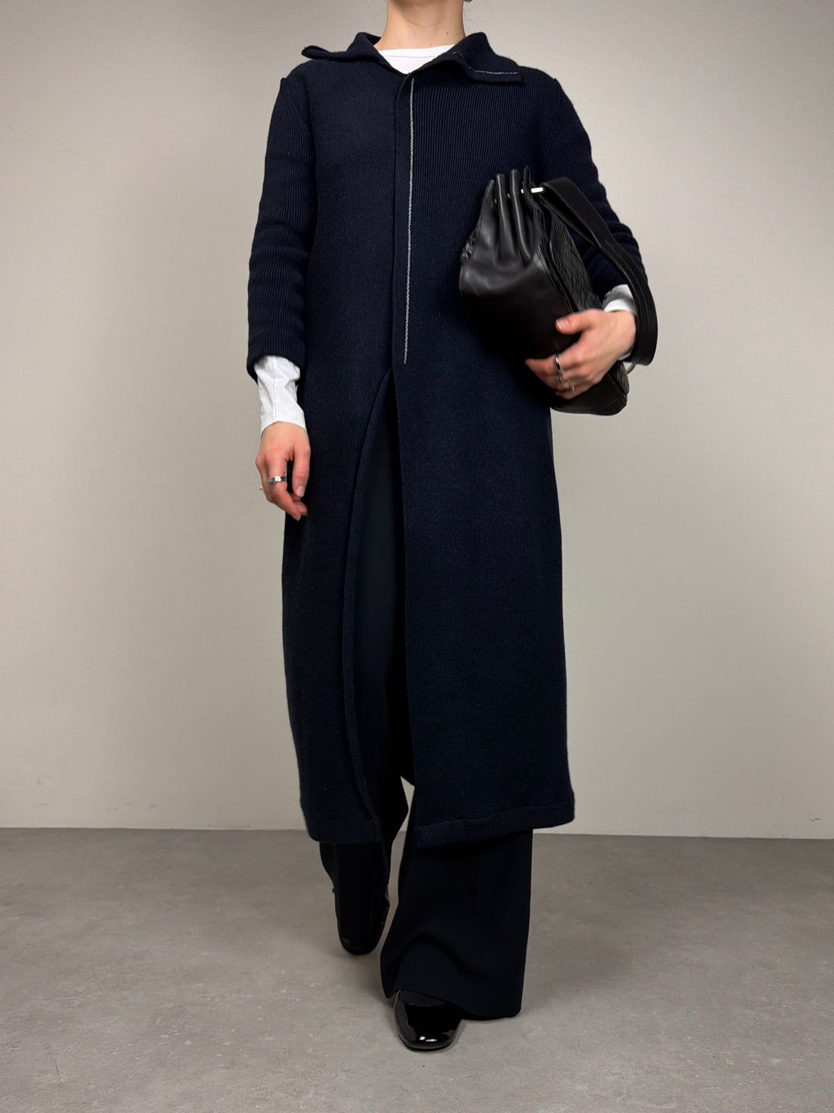 JIL SANDER abito tunica in lana blu
