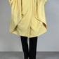 Cappotto in lana angora e cashmere con sciarpa integrata