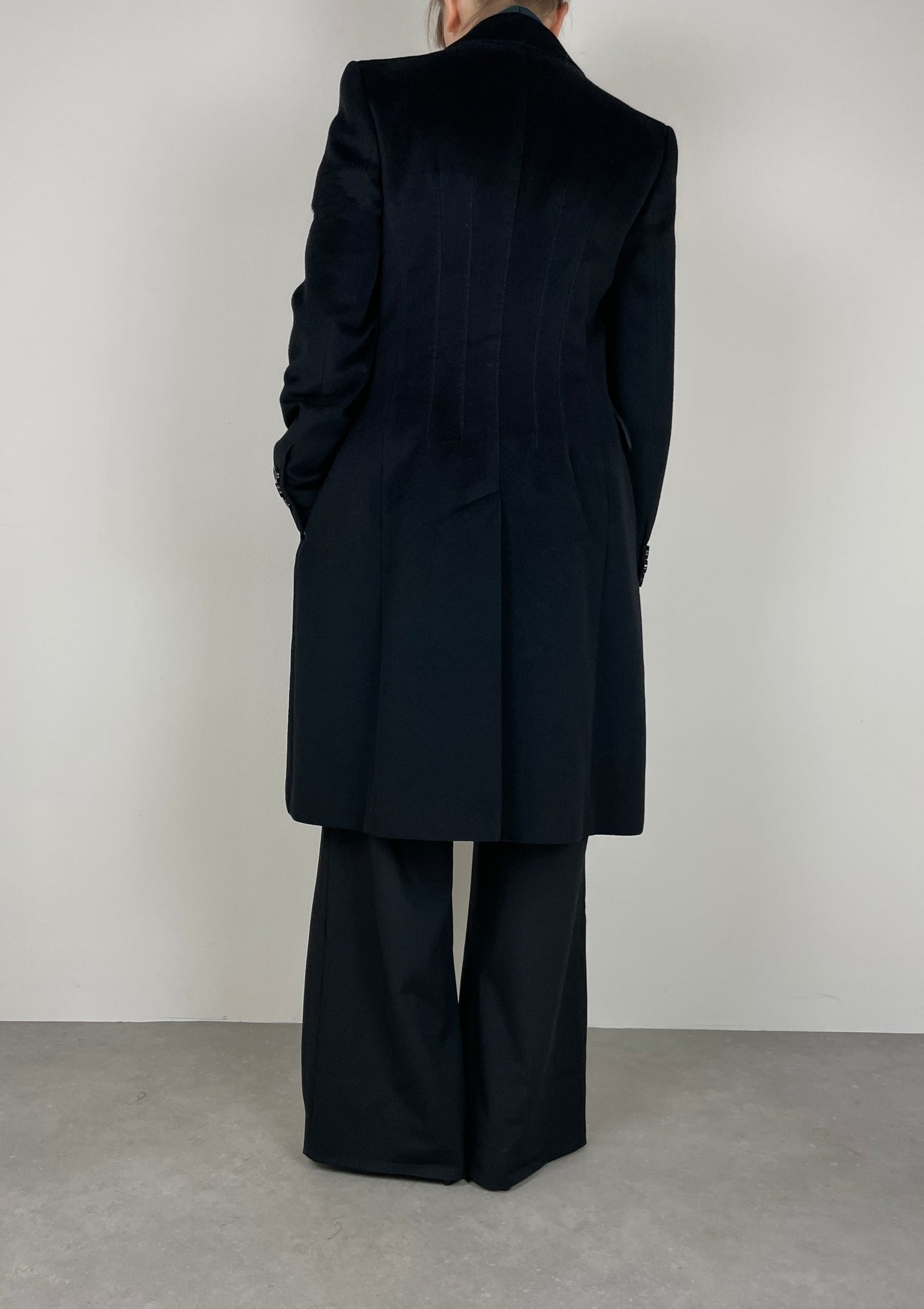 SPORTMAX Black wool coat