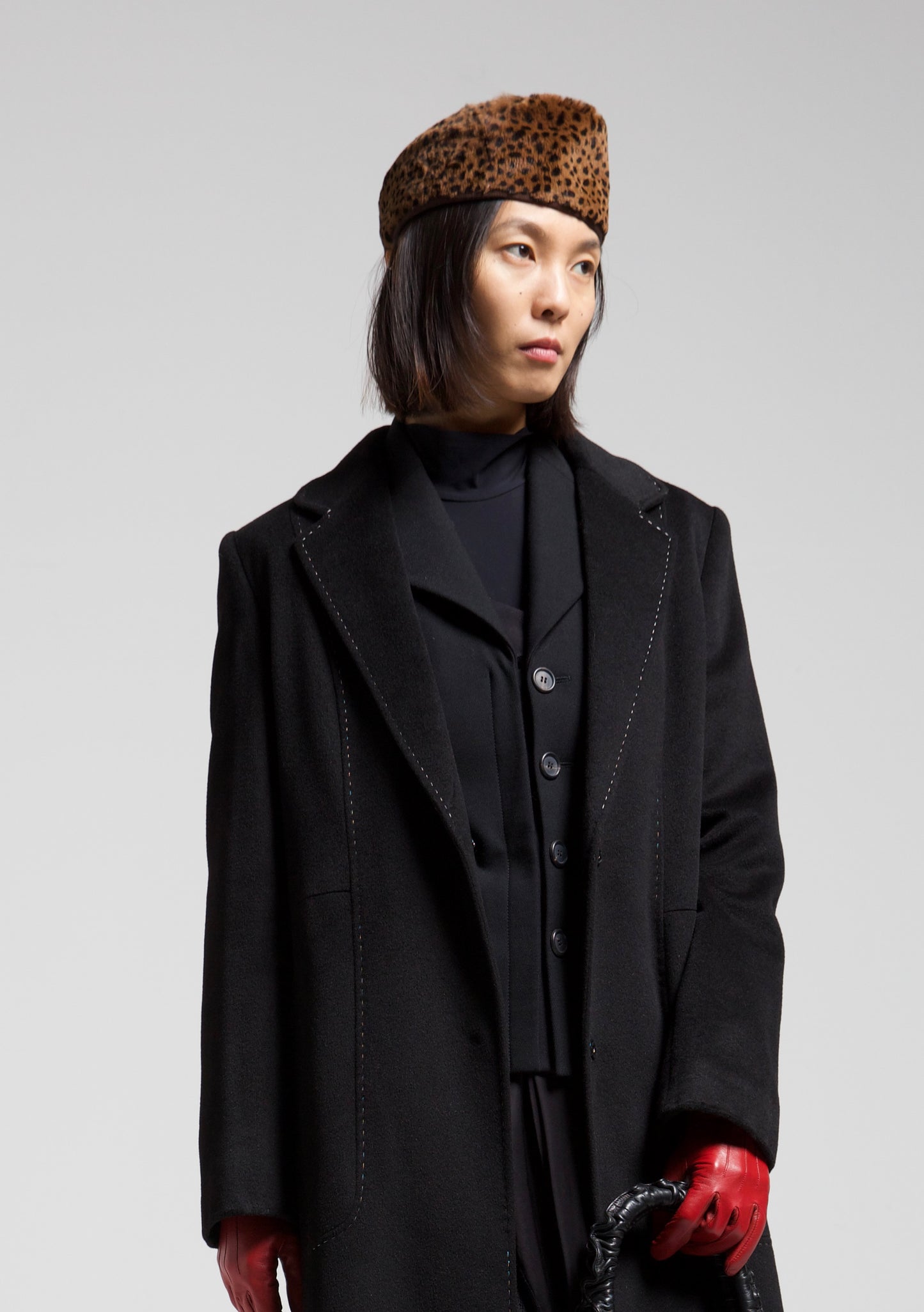 Cappotto in baby alpaca e lana superfine