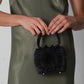 Borsetta vintage in raso con fiore