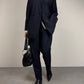 Completo vintage made in Italy in lana blu