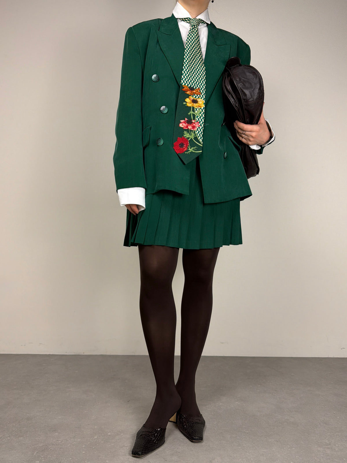 Completo vintage in 100% seta