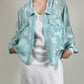 Blusa vintage in seta jacquard