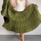 Gonna a ruota in shantung di seta