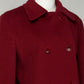 Cappotto bordeaux in lana cashmere e angora