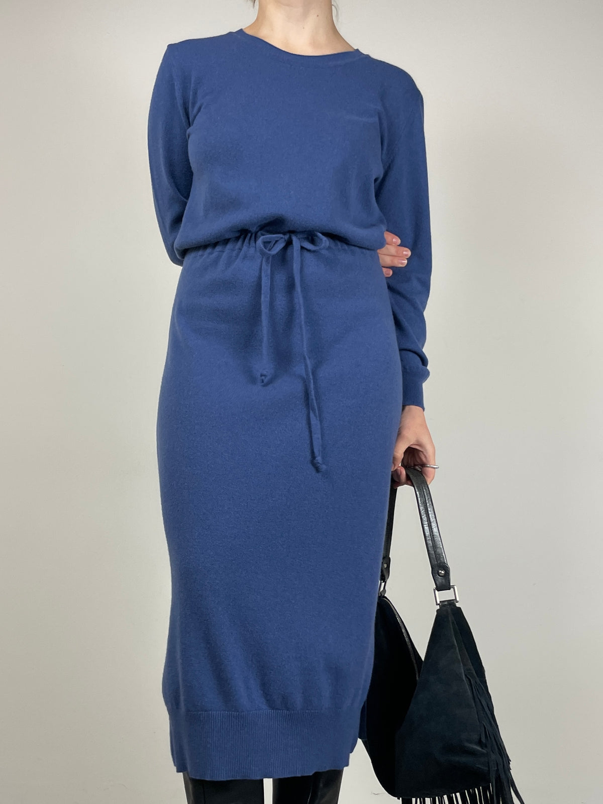 Abito in maglia di lana, cashmere e seta made in Italy, new old stock