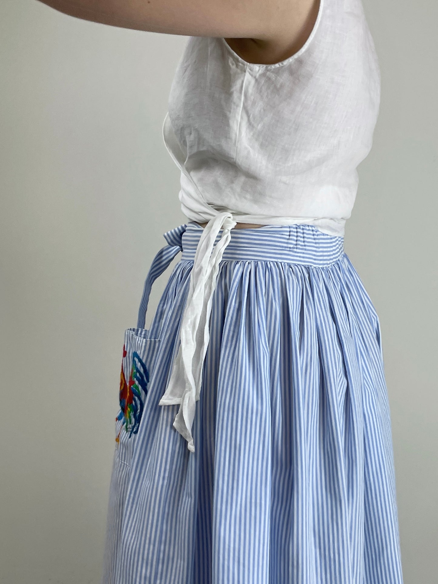 Top MAX MARA incrociato in puro lino
