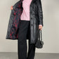Trench in vera pelle leggermente imbottito