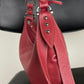 Burgundy hobo leather bag