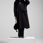 Cappotto a doppiopetto in lana blu