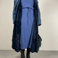 Trench vintage con gilet staccabile in vera pelliccia lapin