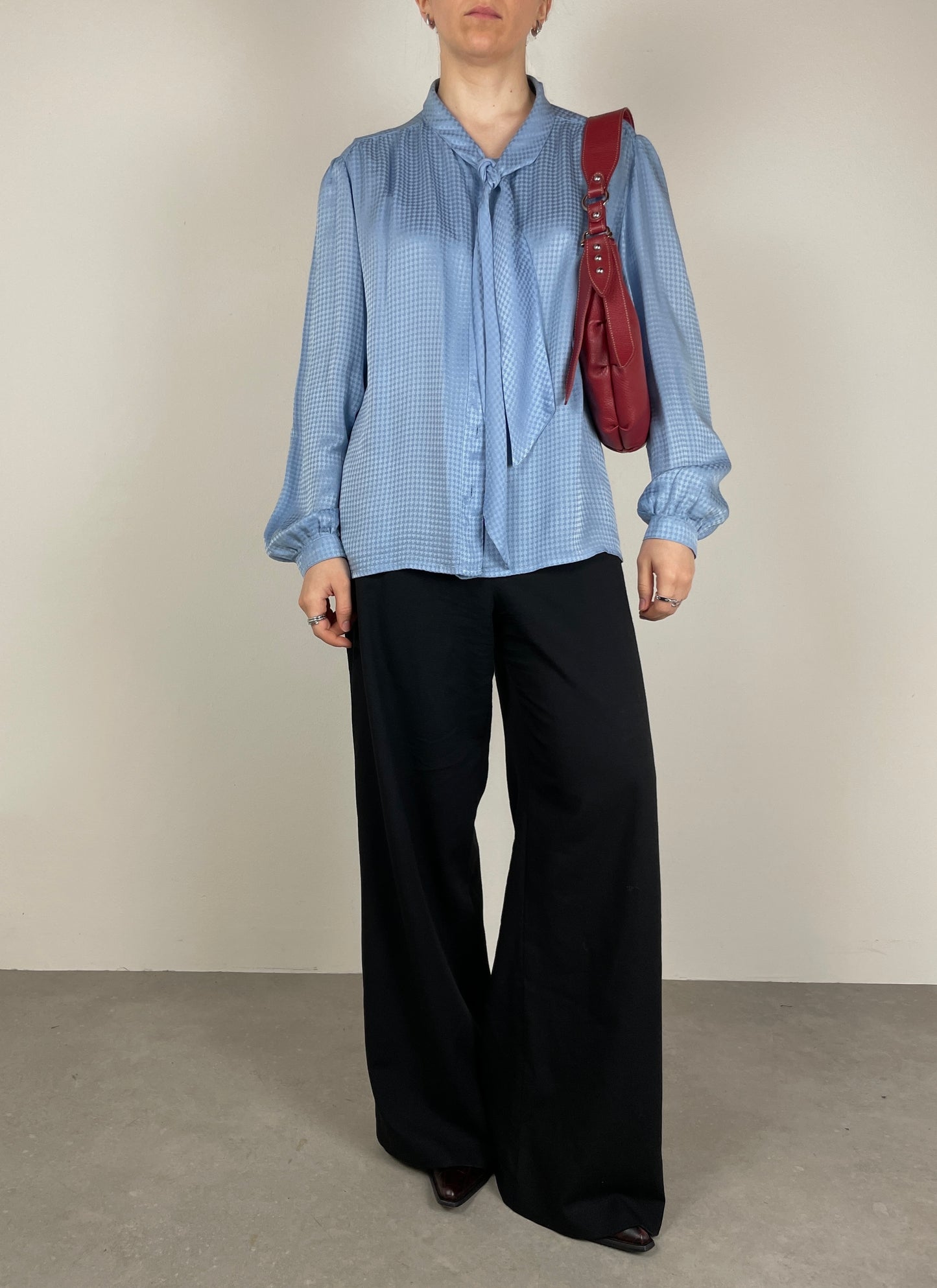 Light blue silk blouse