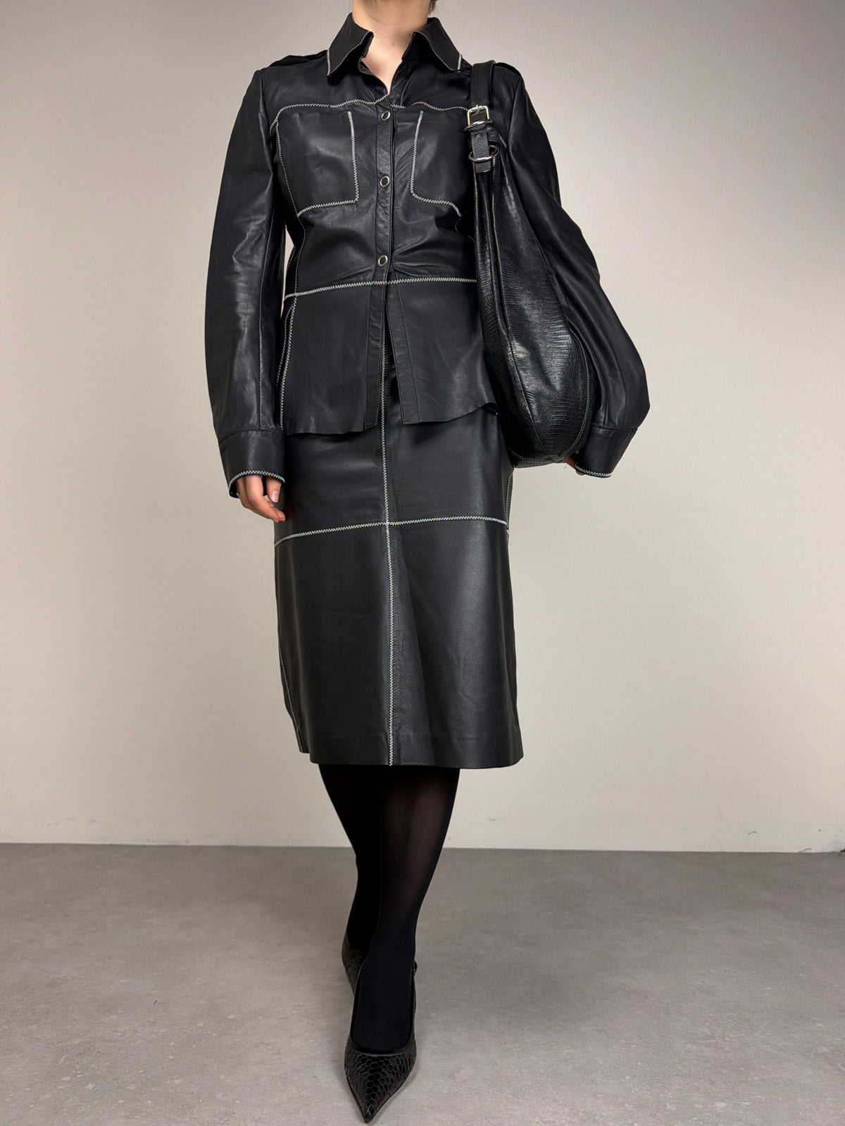 Tailleur in vera pelle