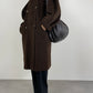 Maxi bag in vera pelle marrone