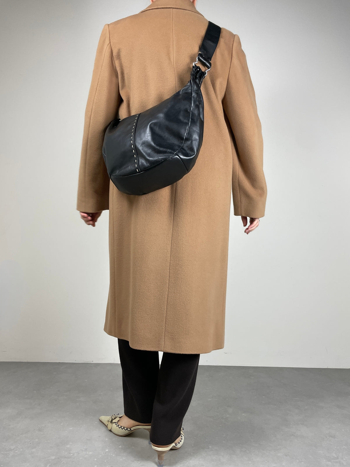 Hobo bag in vera pelle made in Italy