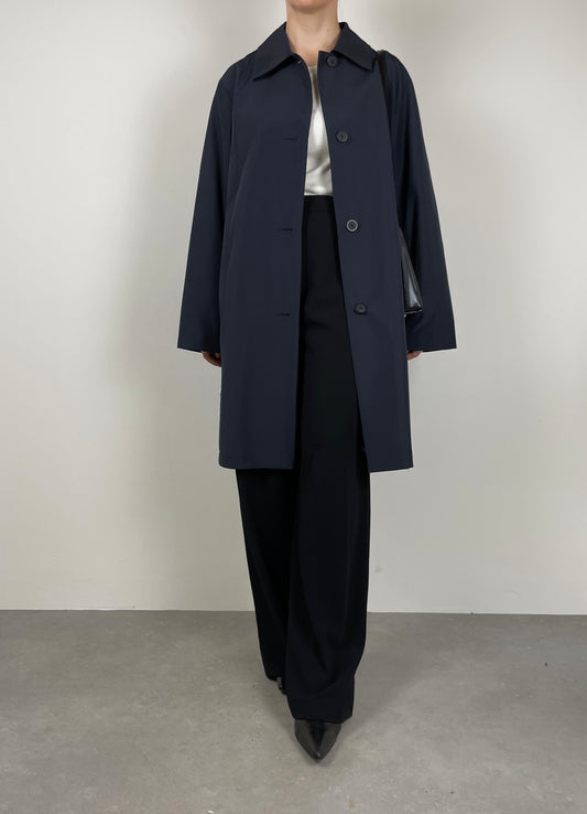 Minimal blue raincoat