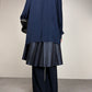 Blusa in pura seta blu
