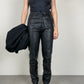 Black leather pants