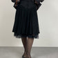 Gonna vintage in pizzo di lana con baschina sagomata