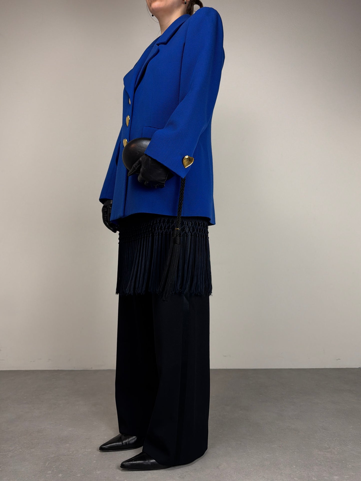 Yves Saint Laurent blazer iconico con i bottoni a cuore