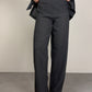 Completo in crêpe di lana con camicia e pantalone