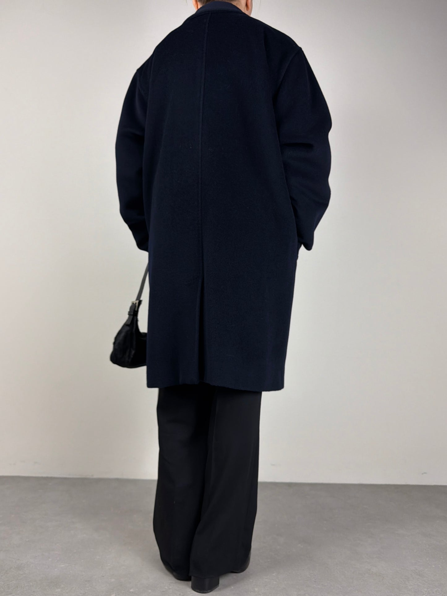 Max Mara cappotto in lana blu