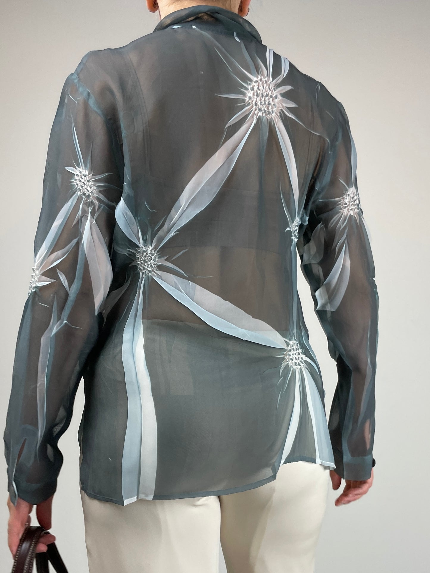 Camicia con motivi termopressati