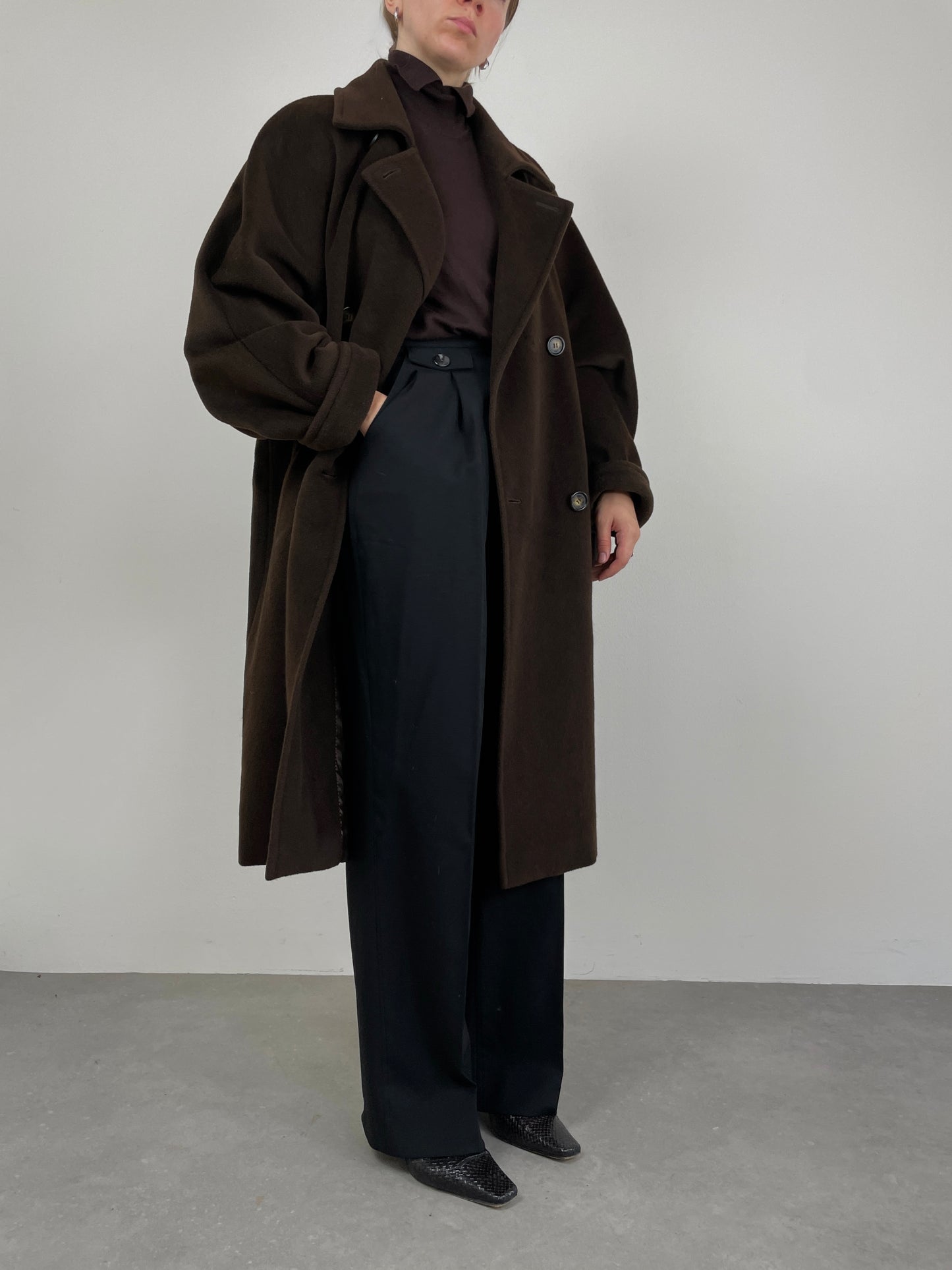 MAX MARA cappotto in lana marrone