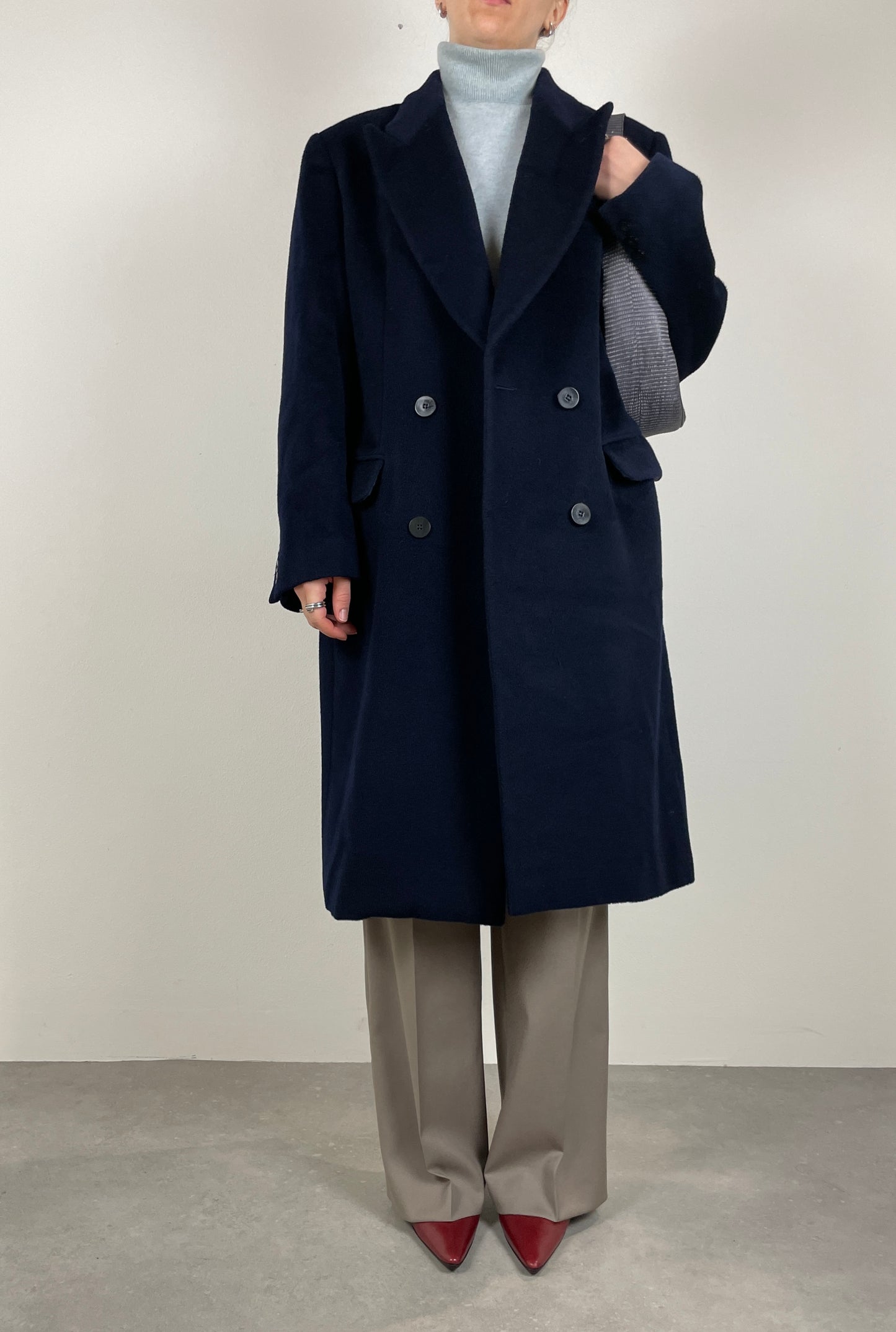 MANI by Giorgio Armani wool blue coat