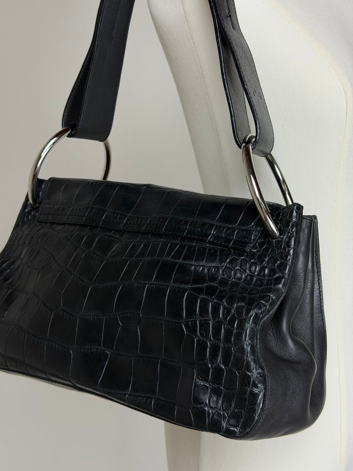 Maxi borsa in vera pelle stampa cocco