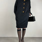 Abito vintage stile orientale, made in Italy, in pura lana vergine