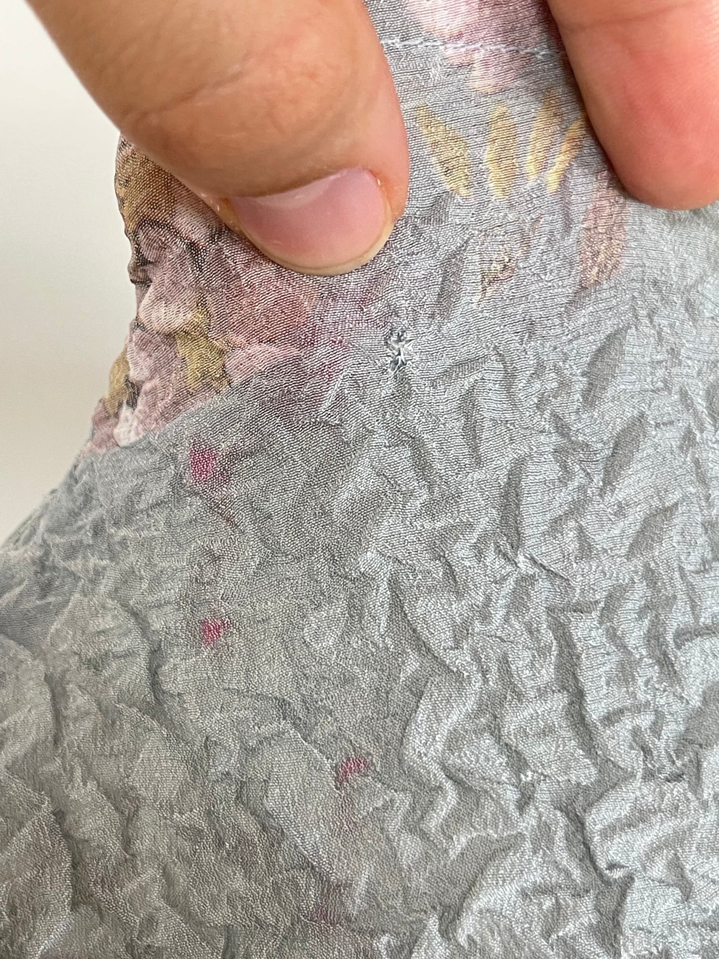 Top a fantasia in tessuto crinkle