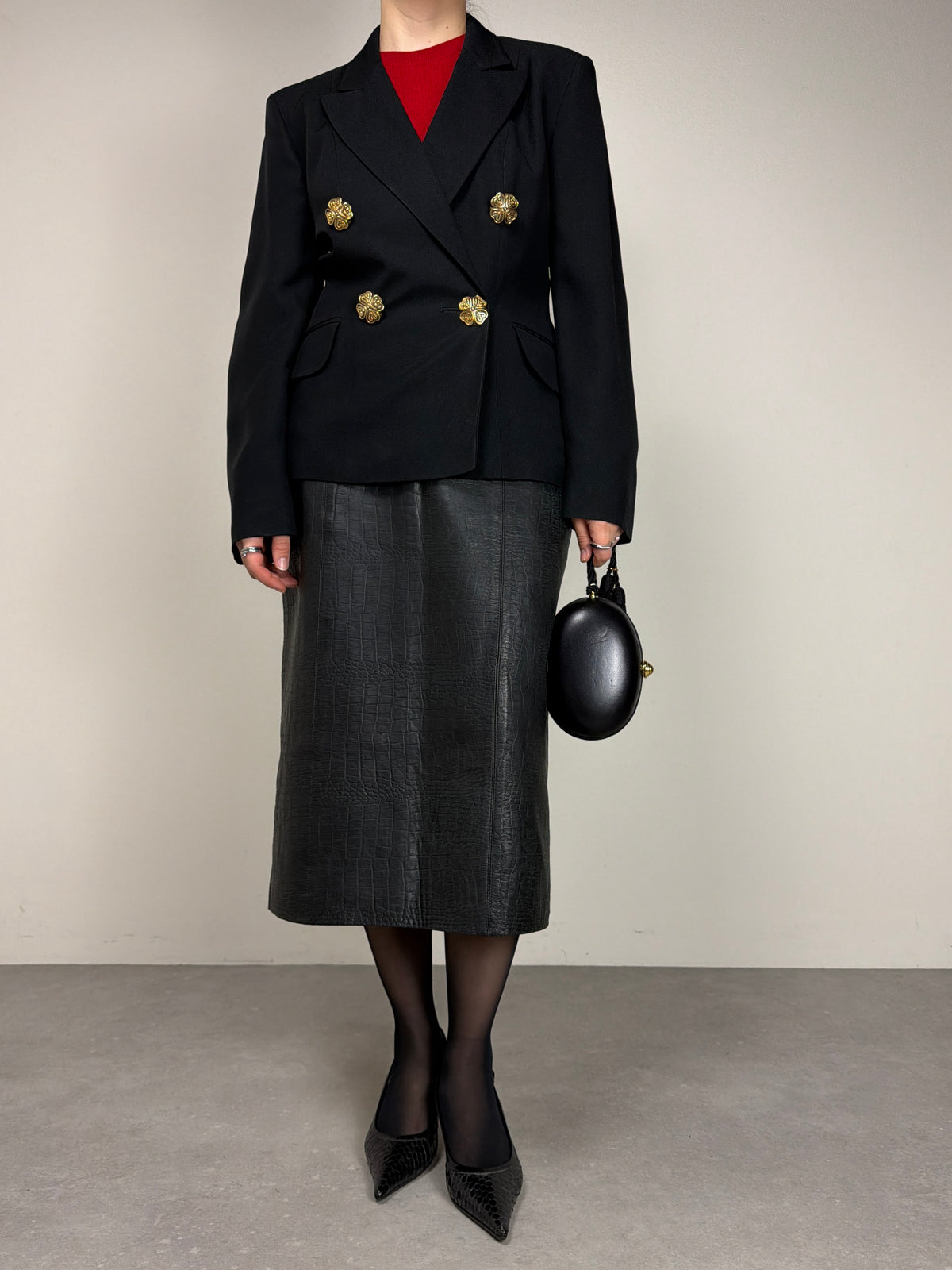 Clutch vintage in pelle