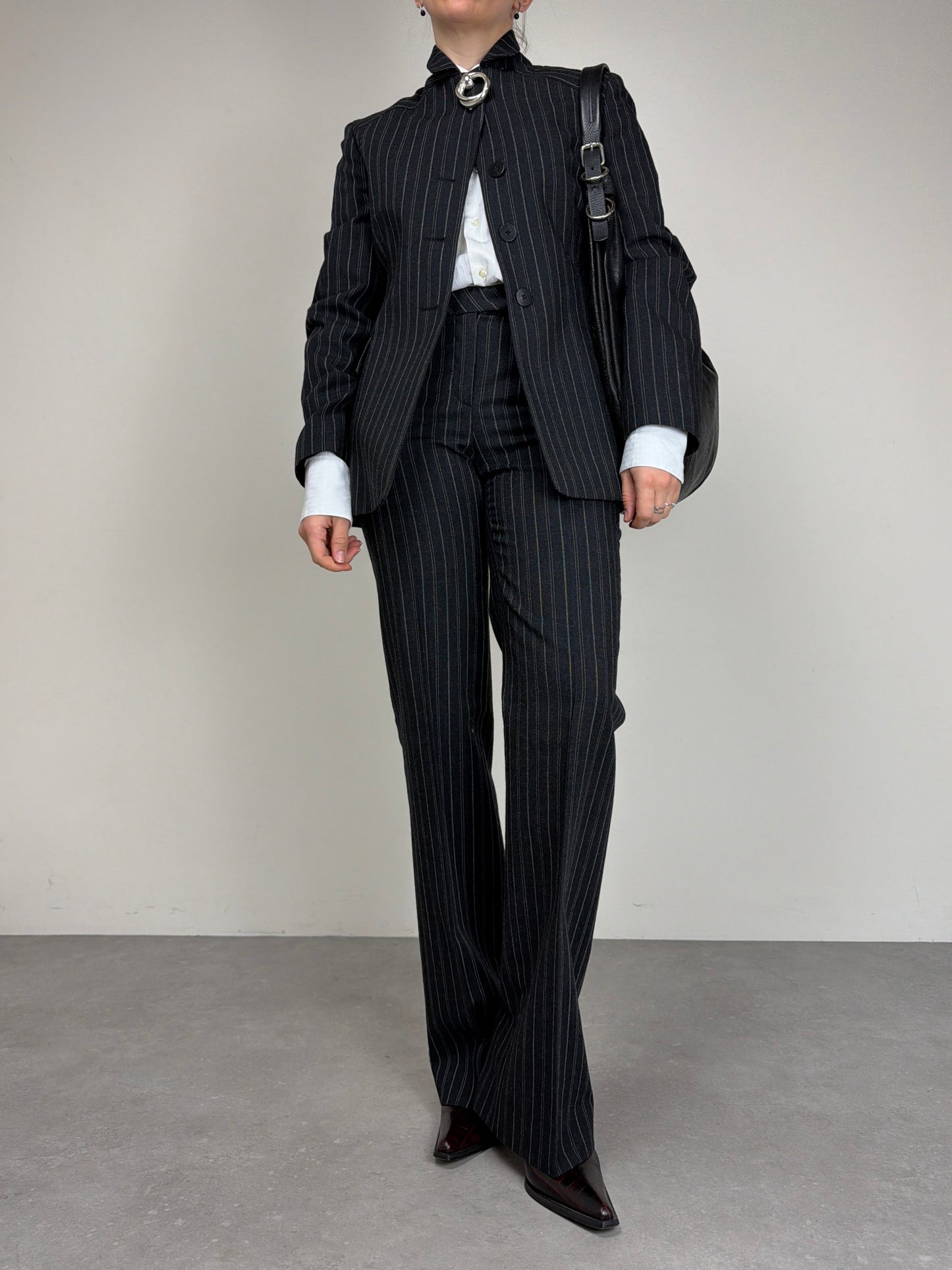 Philosophy di Alberta Ferretti completo in lana gessata
