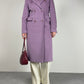 Cappotto in beaver di lana, cashmere e angora color glicine
