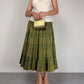 Gonna a ruota in shantung di seta