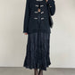 Giacca nera stile orientale con alamari bianchi