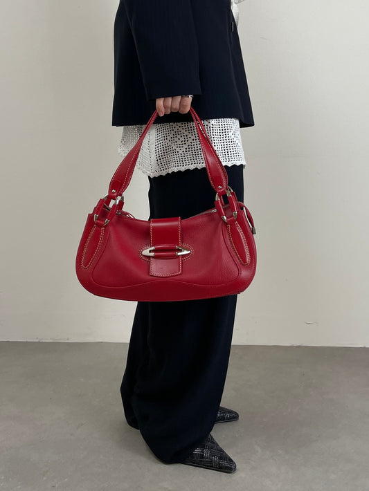 Borsa in vera pelle rossa