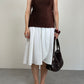 Top vintage marrone effetto crinkle