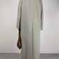 Cappotto lungo in pura lana vergine color grigio sabbia