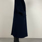 Cappotto a doppiopetto lungo blu in lana made in Italy